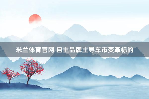 米兰体育官网 自主品牌主导车市变革标的